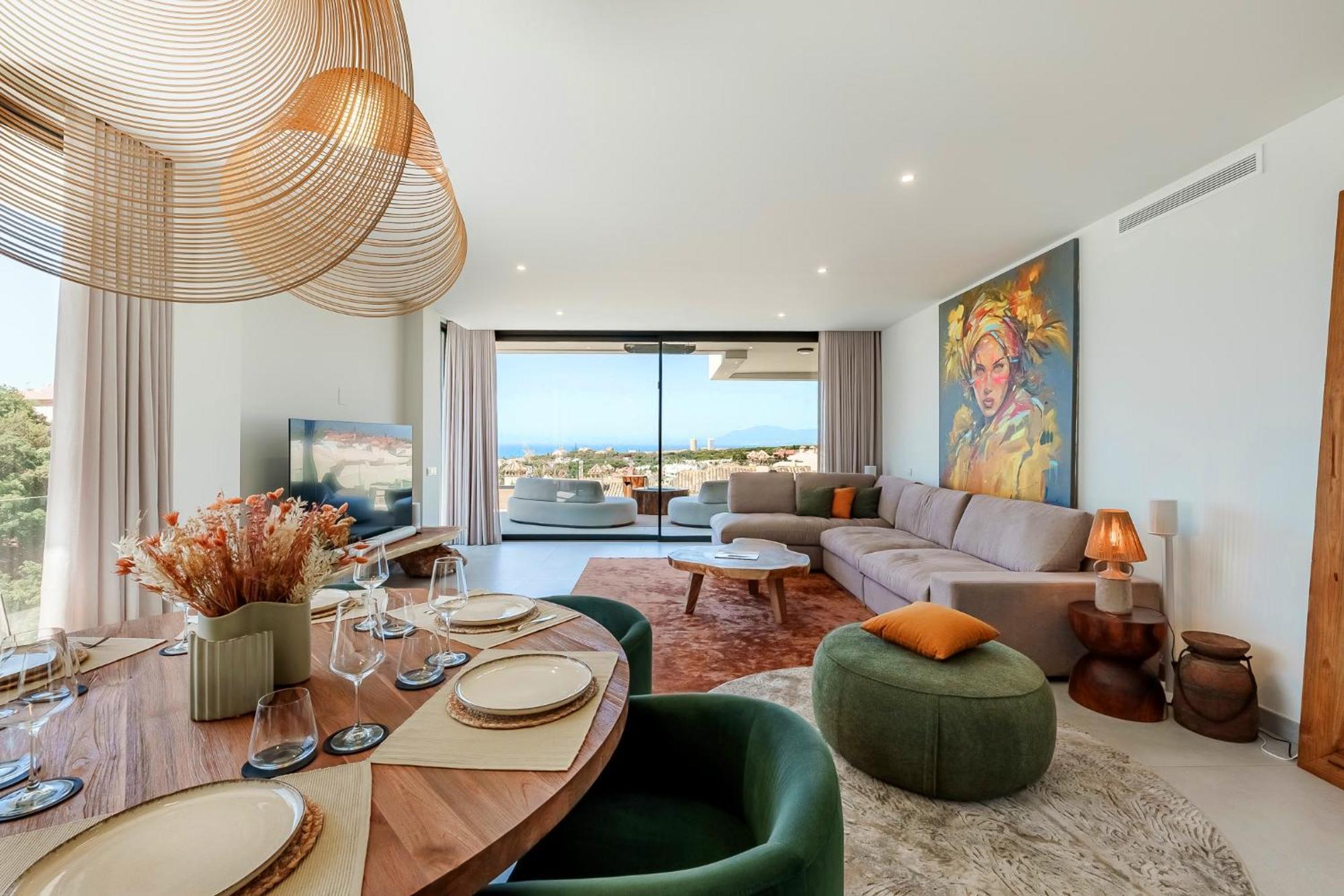 Lägenhet Vida - Luxury Panorama Seaview Penthouse In Organic-boho Design With Pool, Gym,