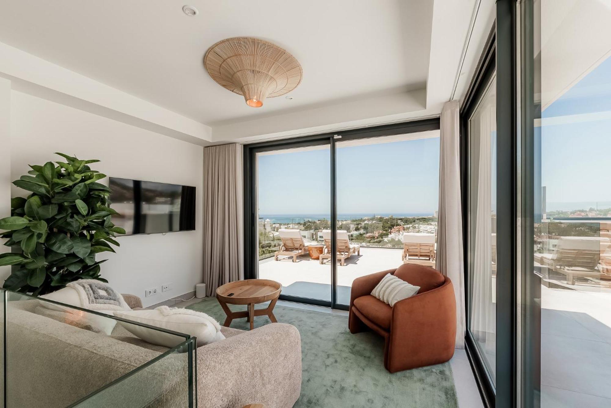 Vida - Luxury Panorama Seaview Penthouse In Organic-boho Design With Pool, Gym, Leilighet *