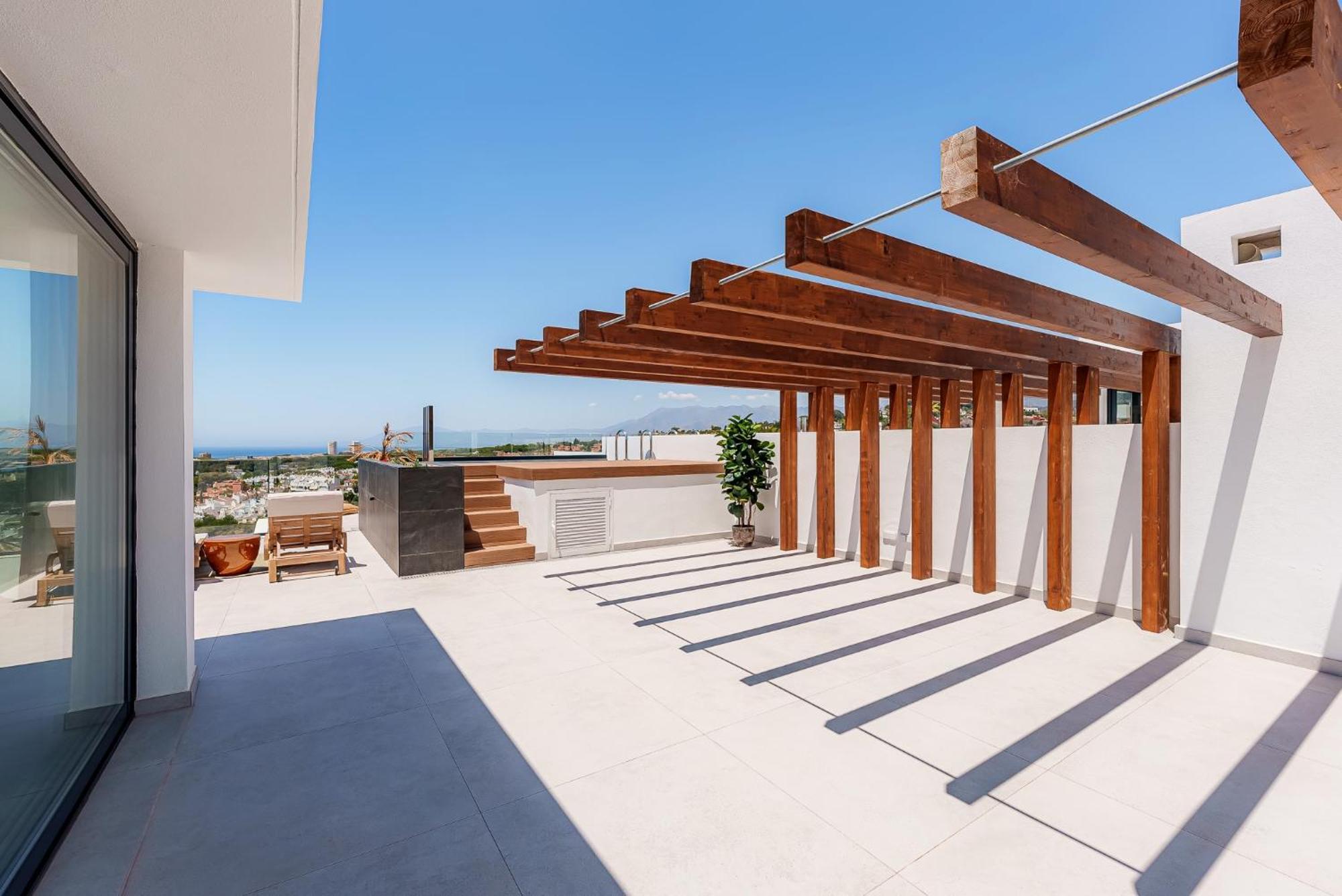 Lägenhet Vida - Luxury Panorama Seaview Penthouse In Organic-boho Design With Pool, Gym,